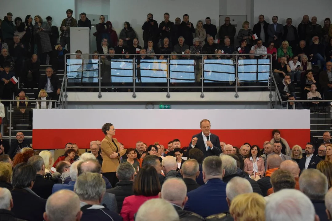 Donald Tusk i Rafał Trzaskowski w Białej Podlaskiej