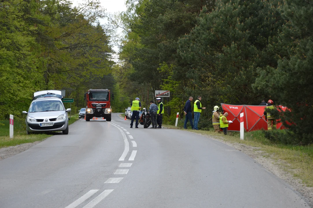 Smiertelny wypadek motocyklisty w Dąbrowie Wronowskiej