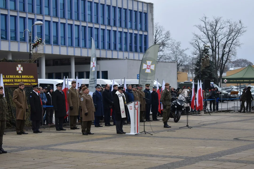 Przysięga żołnierzy WOT w Puławach