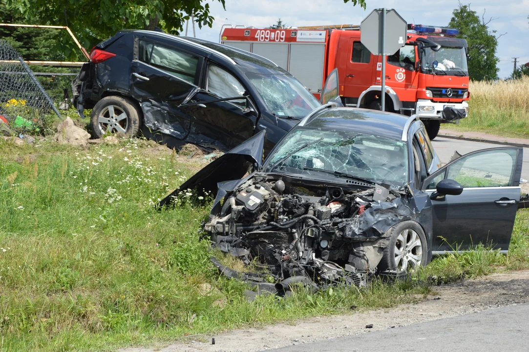 Wypadek drogowy w Pusznie Skokowskim