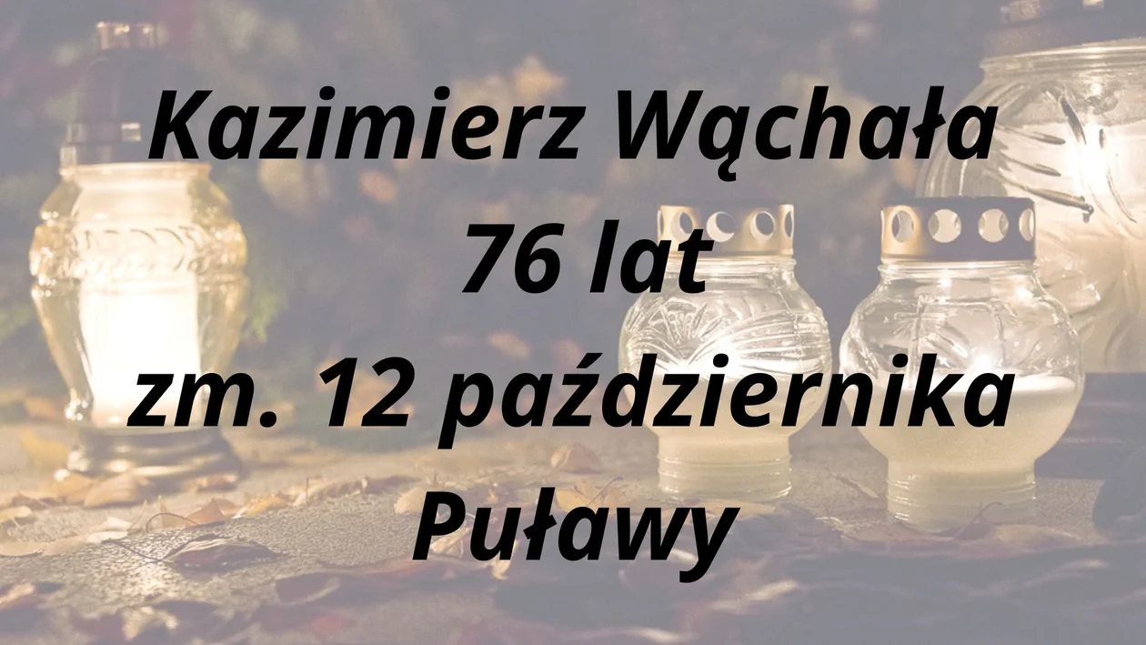 Nekrologi z Puław ( 13 - 28 października)