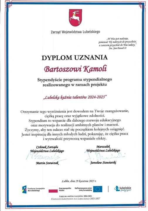 Nagrody dla ZSZ nr 1 w Dęblinie
