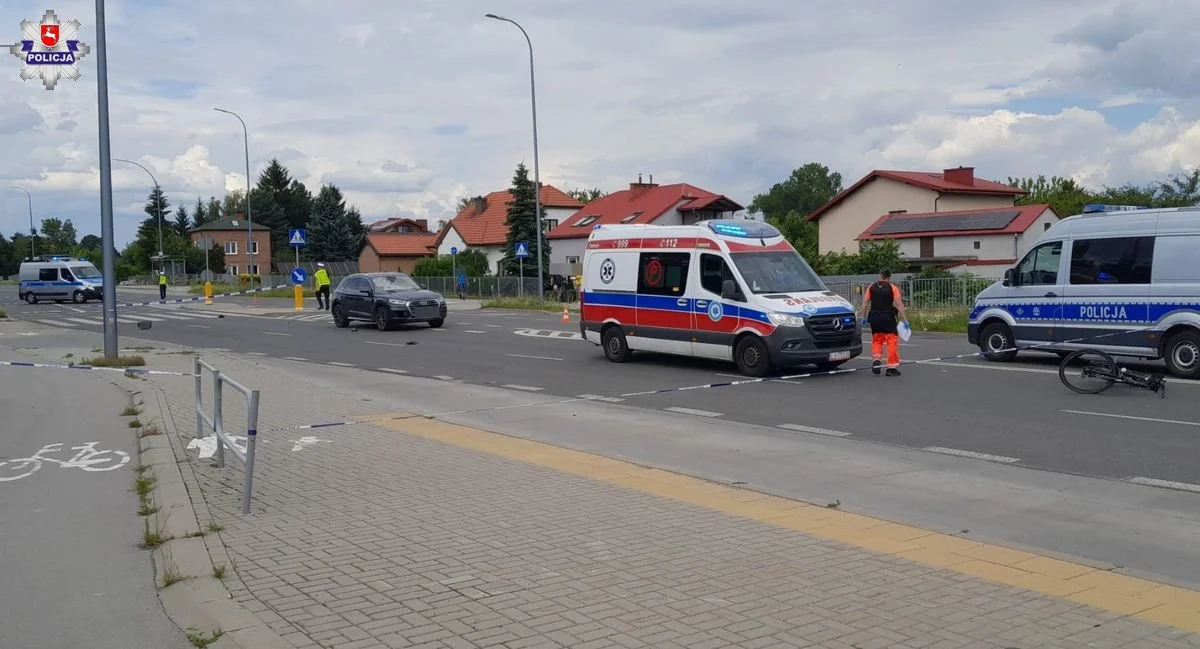 Lublin: Tragiczny wypadek. Potrącony rowerzysta zmarł na miejscu