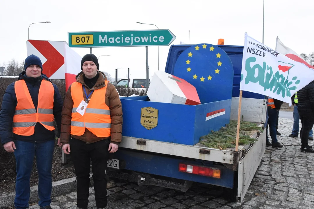 Rolnicy z powiatu łukowskiego protestowali w miejscowości Gończyce