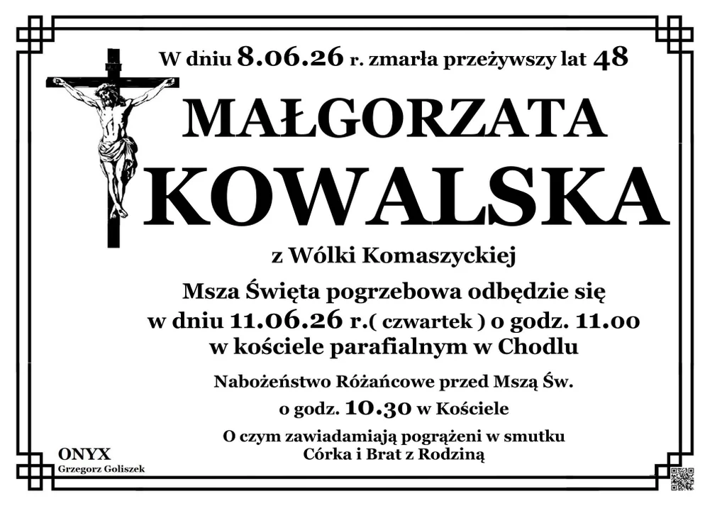 Powiat opolski - nekrologi od 1 do 10 czerwca