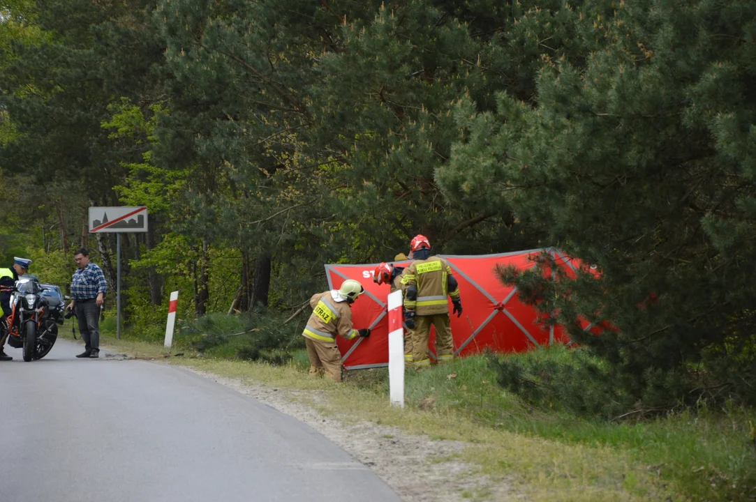 Smiertelny wypadek motocyklisty w Dąbrowie Wronowskiej