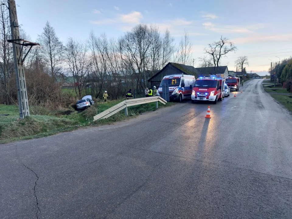 Kierowca audi zjechał do rowu w Wilczyskach