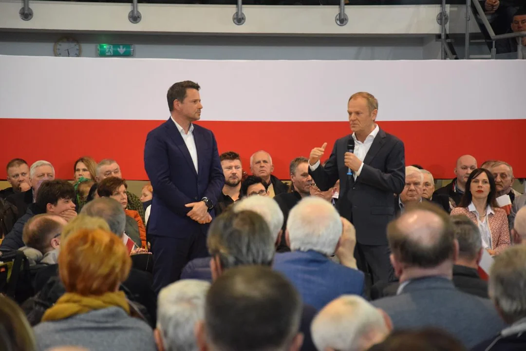 Donald Tusk i Rafał Trzaskowski w Białej Podlaskiej