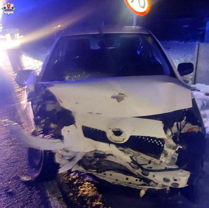 Powiat łęczyński: Spowodował wypadek samochodowy i uciekł. Jeszcze tego samego dnia zgłosił się na policję - Zdjęcie główne