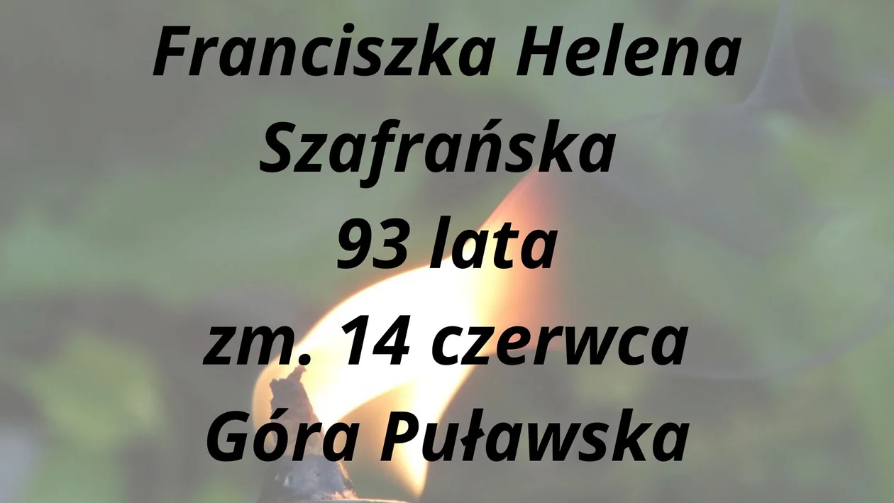 Nekrologi z Puław (14 - 26 czerwca)