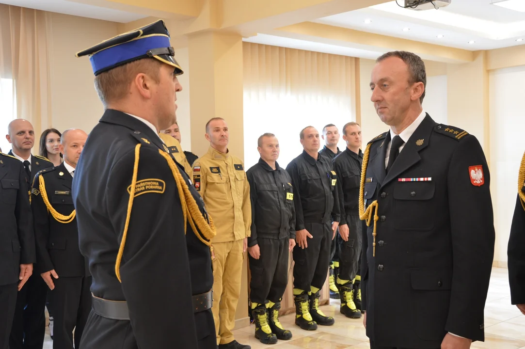 Uroczystość powołania nowego Komendnta Powiatowego Państwowej Straży Pożarnej w Opolu Lubelskim