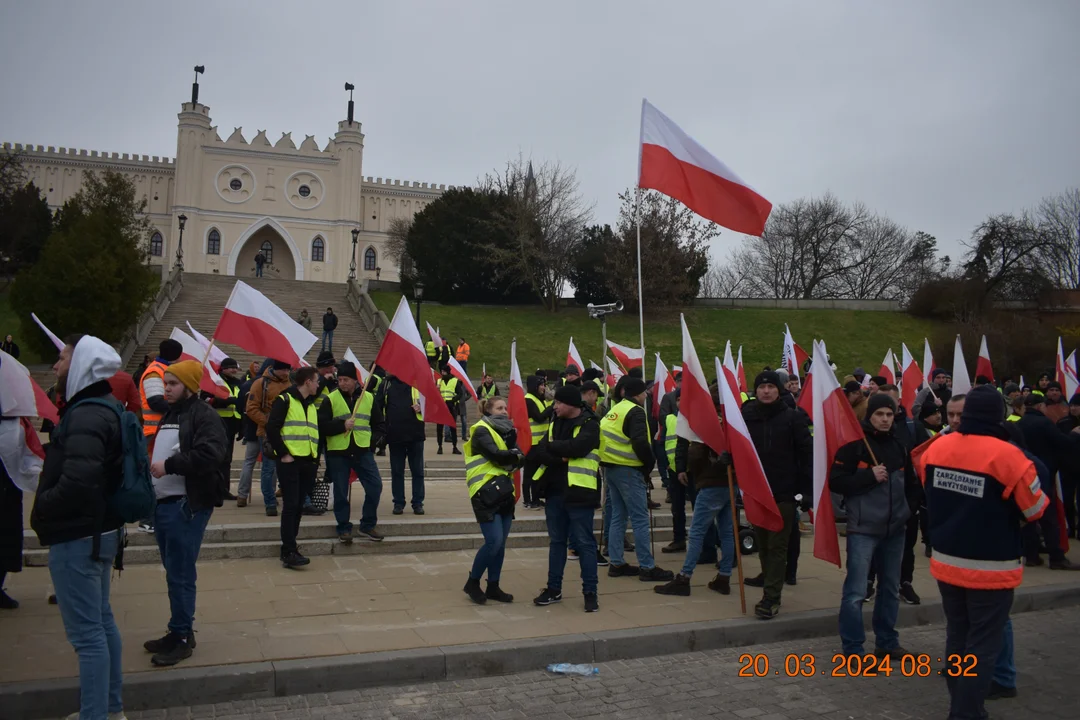 Protest rolników. Przemarsz w Lublinie