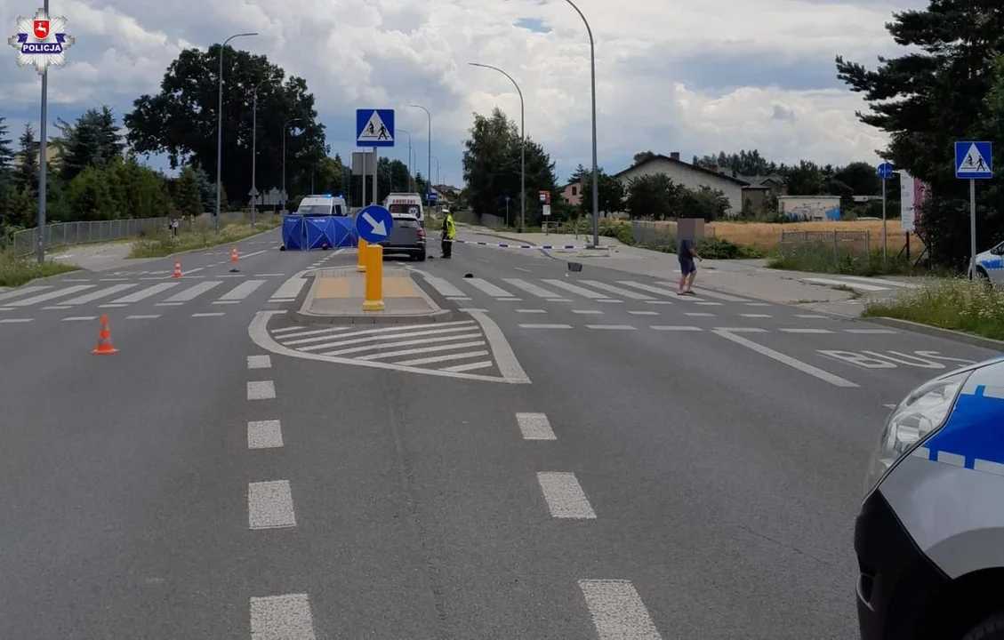 Lublin: Tragiczny wypadek. Potrącony rowerzysta zmarł na miejscu