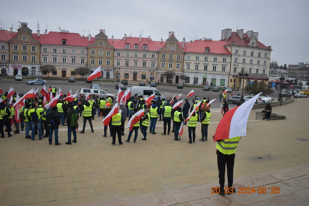 Protest rolników. Przemarsz w Lublinie