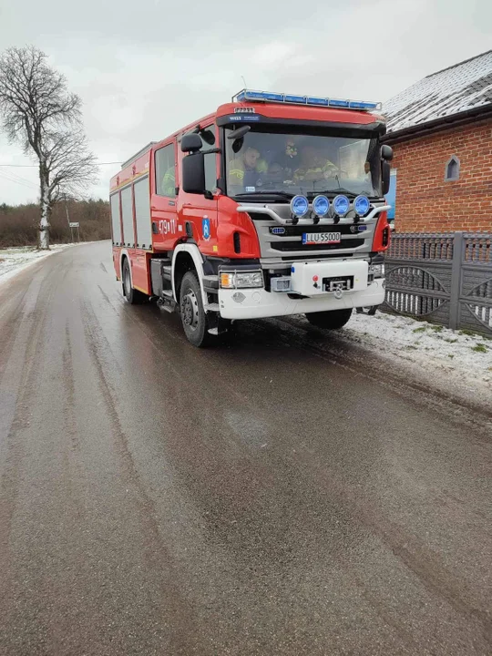 Pożar samochodu w gminie Krzywda