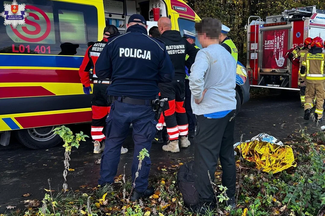 Dachowanie samochodu w woj. lubelskim. Pięć młodych osób trafiło do szpitala!