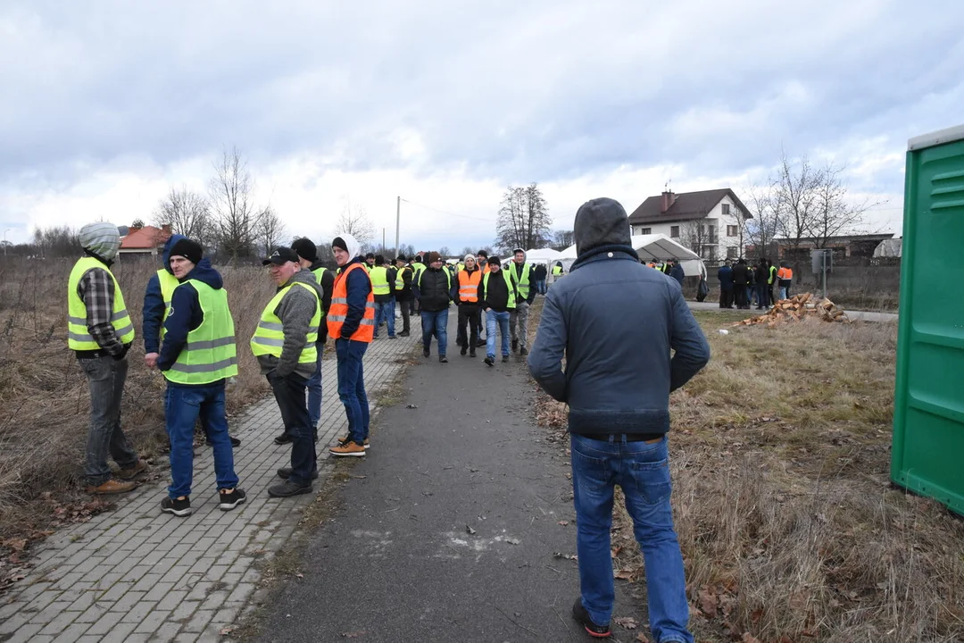 Rolnicy z powiatu łukowskiego protestowali w miejscowości Gończyce