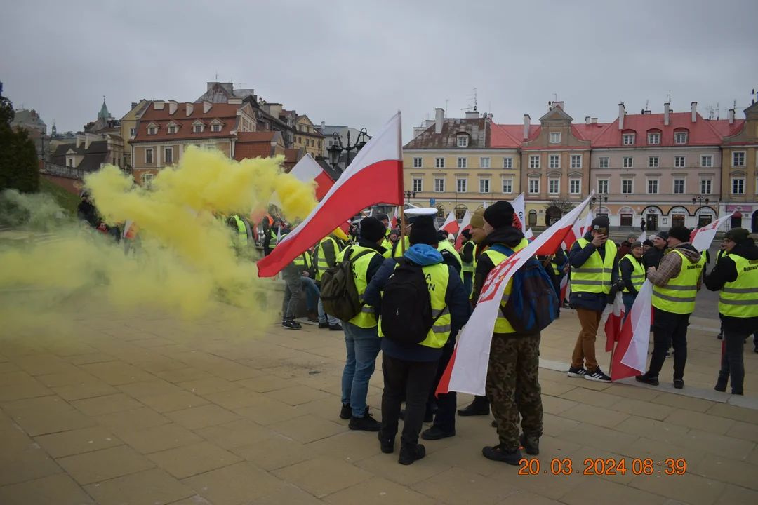 Protest rolników. Przemarsz w Lublinie