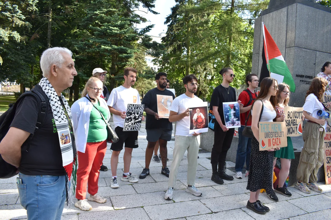 Lublin: Protest UMCS dla Palestyny. "Domagamy się bojkotu izraelskich instytucji" [GALERIA]