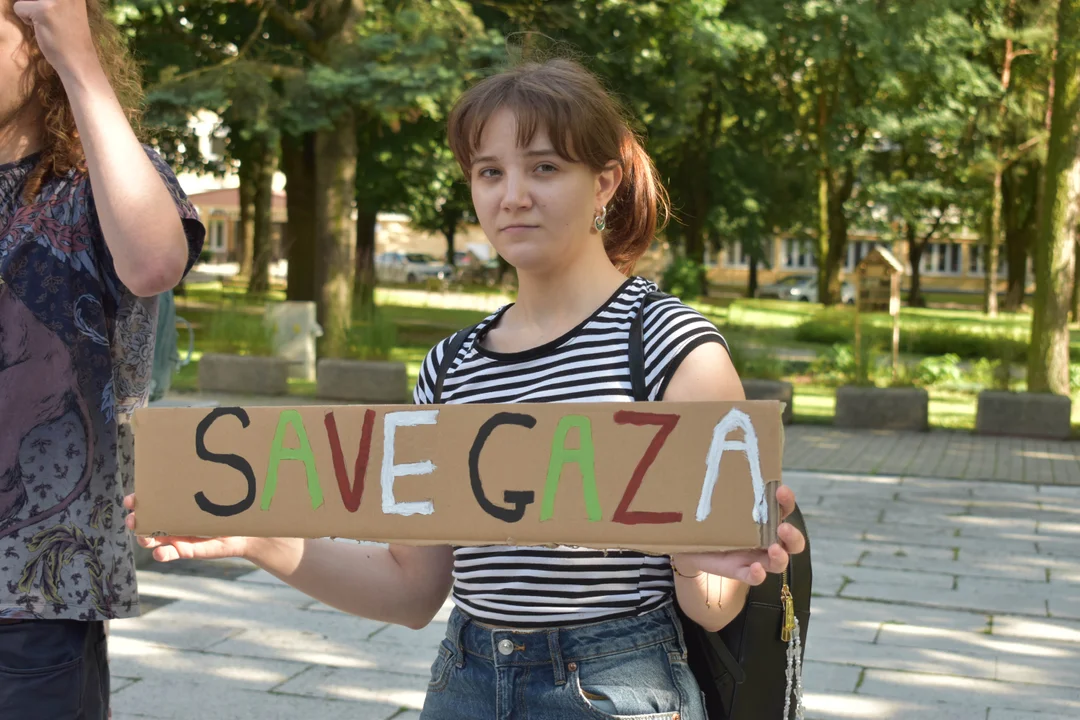 Lublin: Protest UMCS dla Palestyny. "Domagamy się bojkotu izraelskich instytucji" [GALERIA]