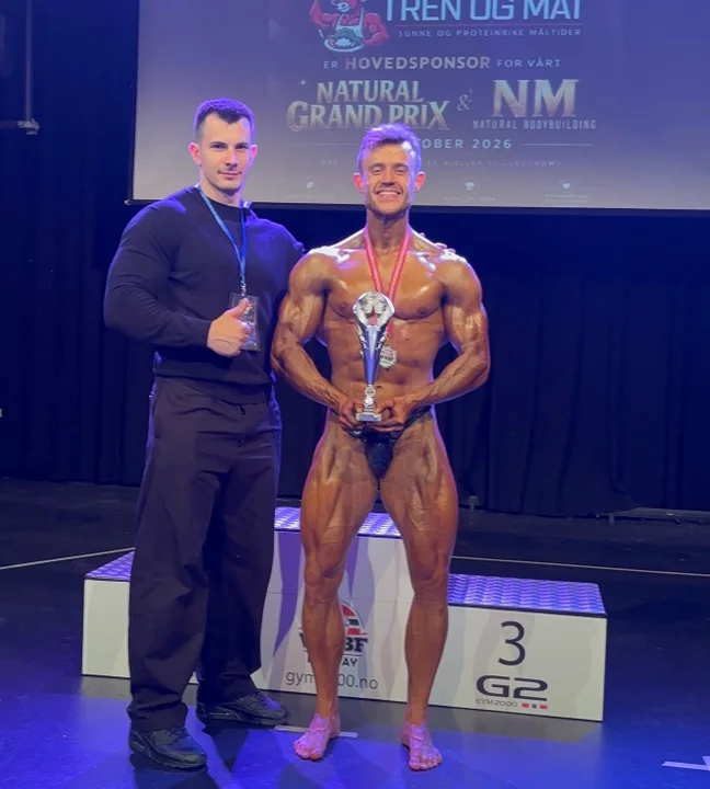 Michał Czekierda  drugi podczas zawodów WNBF Norway