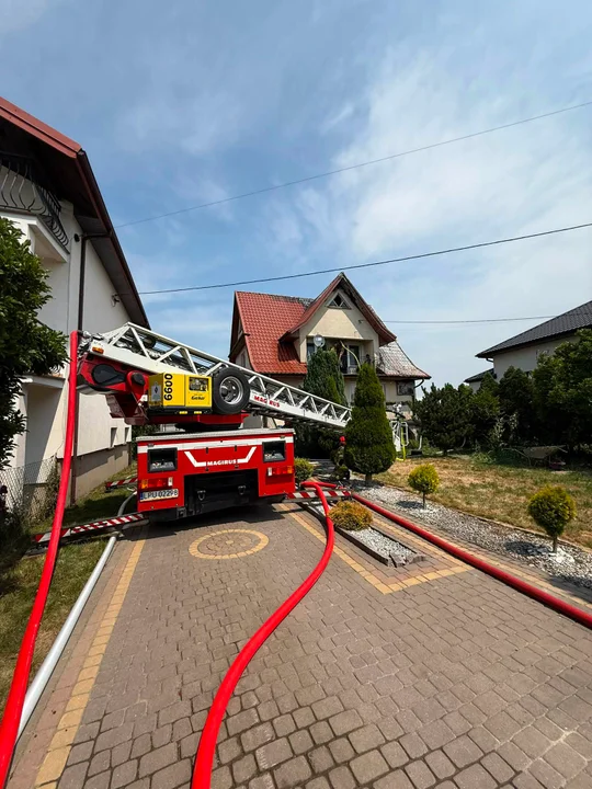 Pożar domu w Kotlinach