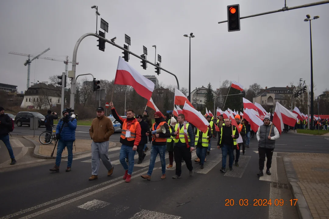 Protest rolników. Przemarsz w Lublinie