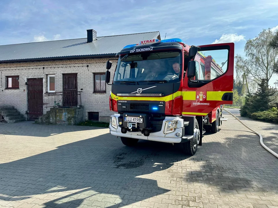 Powiat łukowski: Pożar budynku gospodarczego w Staninie