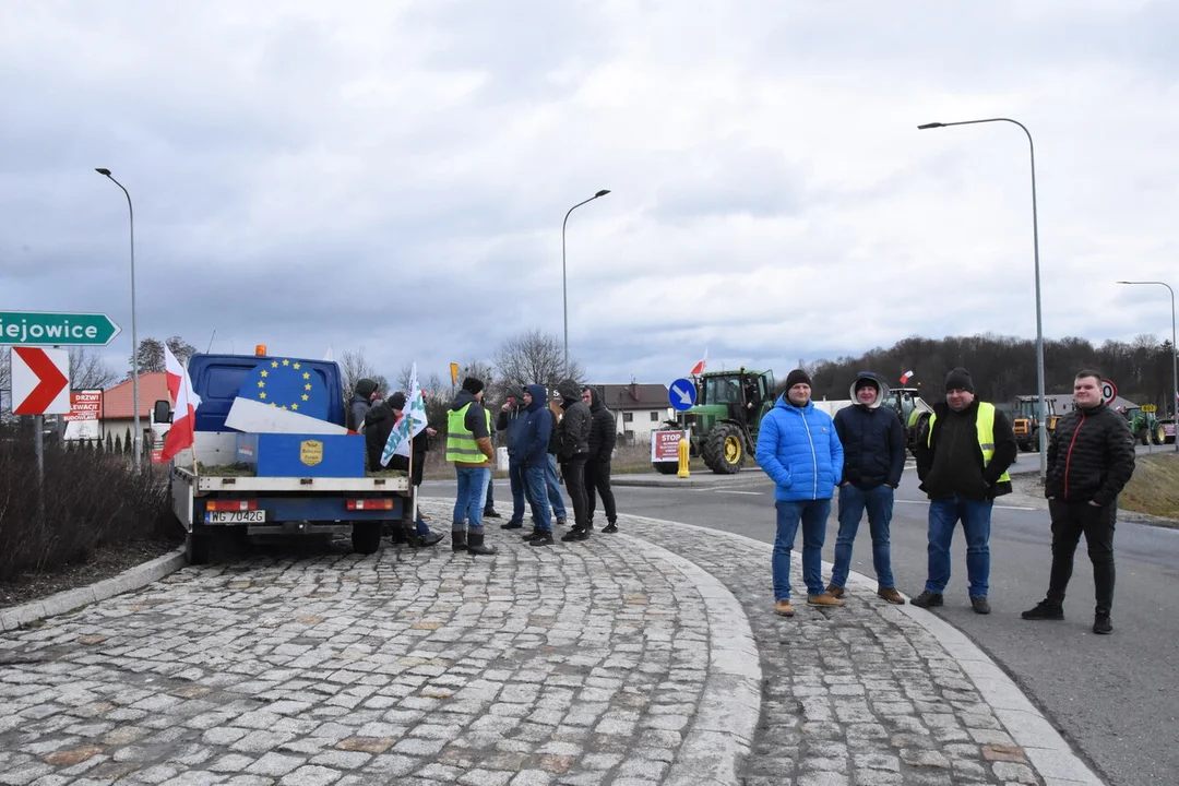 Rolnicy z powiatu łukowskiego protestowali w miejscowości Gończyce