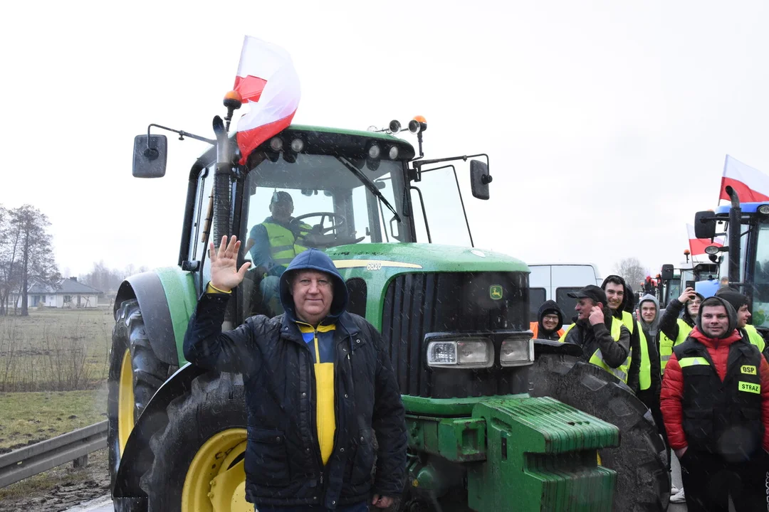 Rolnicy z powiatu łukowskiego protestowali w miejscowości Gończyce