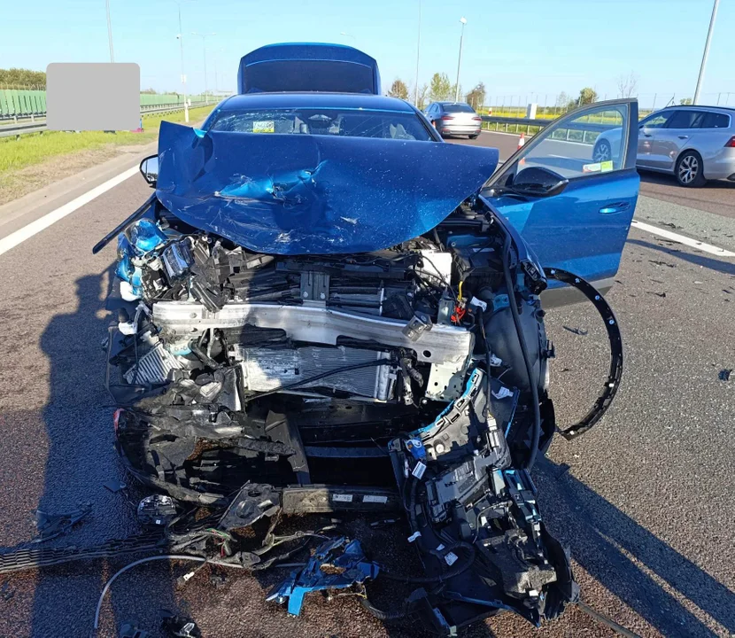 Wypadek na ekspresówce w Sielcach