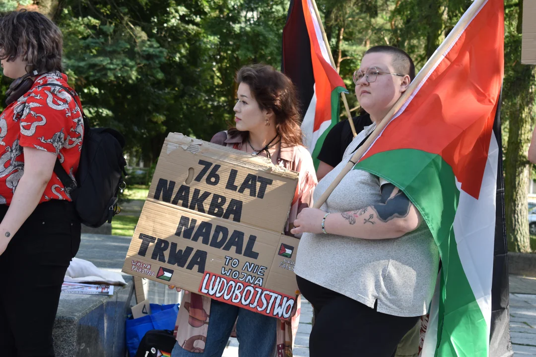 Lublin: Protest UMCS dla Palestyny. "Domagamy się bojkotu izraelskich instytucji" [GALERIA]