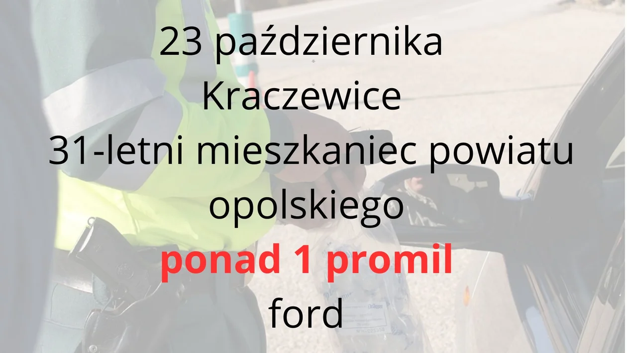 Kierowcy z promilami - powiat opolski
