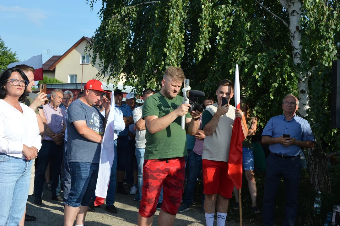 Protest producentów malin w Opolu Lubelskim