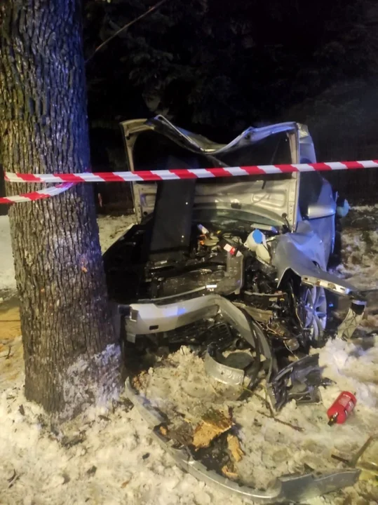 Lubelskie: Brawura i alkohol nie idą w parze. Auto skończyło na drzewie - Zdjęcie główne