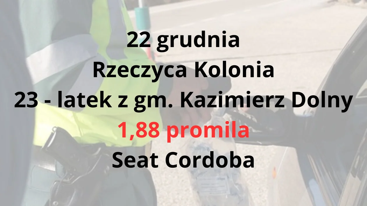 Kierowcy z promilami z powiatu puławskiego