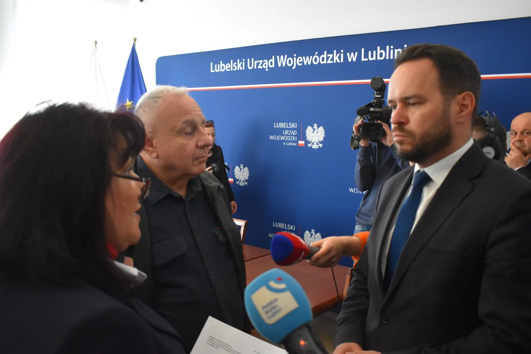 Manifestacja pracowników największego szpitala na Lubelszczyźnie