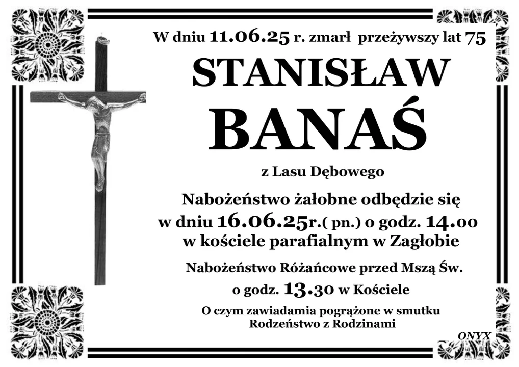 Opole LubelskieL Nekrologi (1 - 12 czerwca)