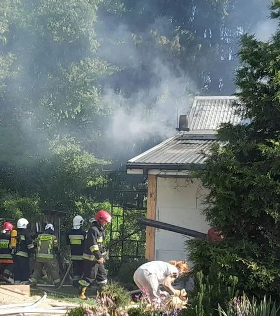Pożar domu w Żyrzynie