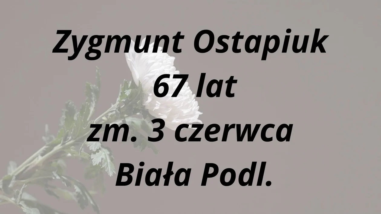 Nekrologi Biała Podl.
