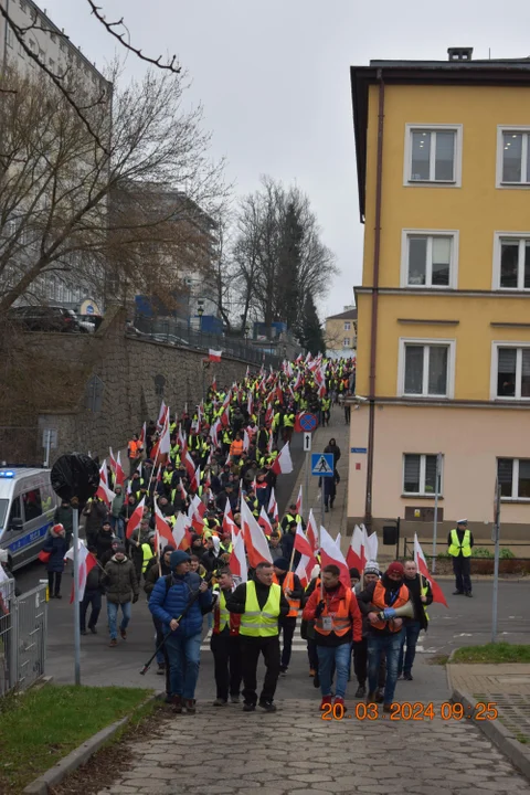 Protest rolników. Przemarsz w Lublinie