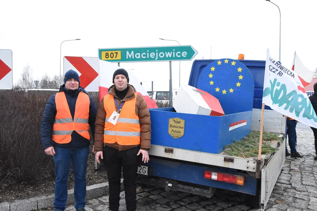 Rolnicy z powiatu łukowskiego protestowali w miejscowości Gończyce