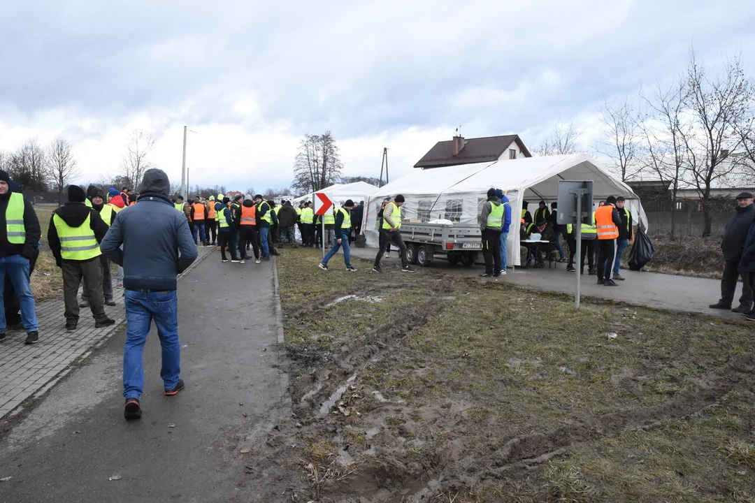 Rolnicy z powiatu łukowskiego protestowali w miejscowości Gończyce