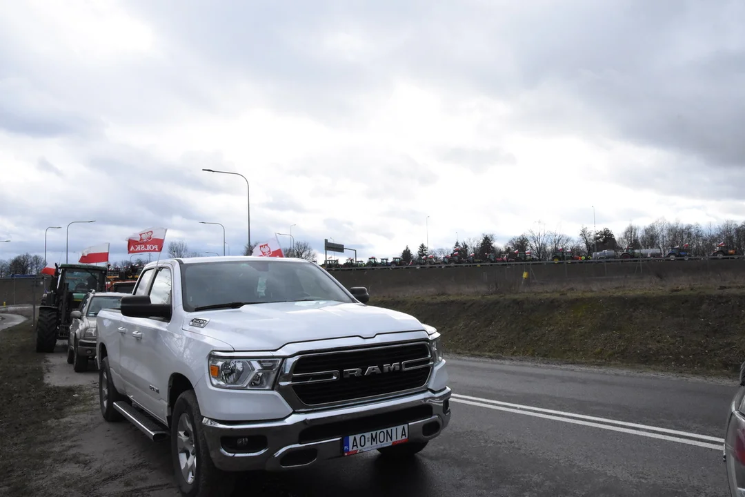 Rolnicy z powiatu łukowskiego protestowali w miejscowości Gończyce