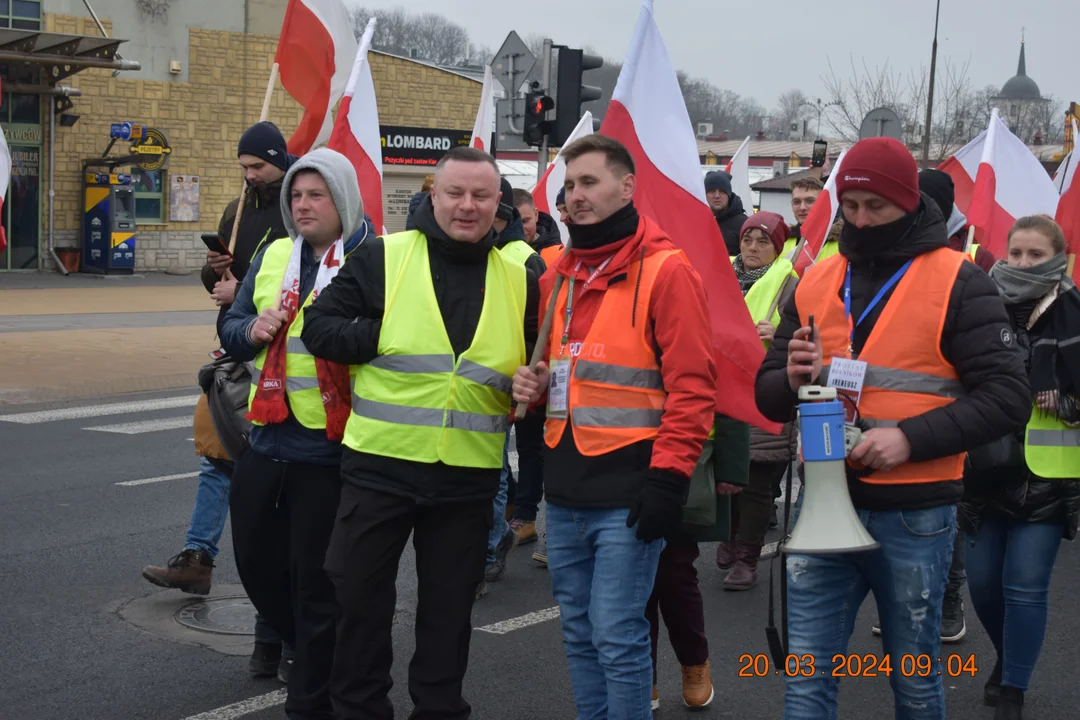 Protest rolników. Przemarsz w Lublinie