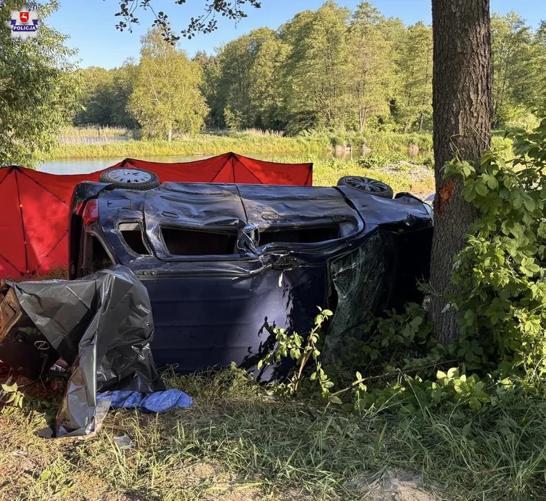 Kolonia Borów: Śmiertelny wypadek. Będzie sekcja zwłok kierowcy (ZDJĘCIA) - Zdjęcie główne