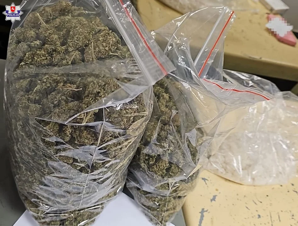Blisko 1,5 kg narkotyków na posesji pod Lublinem. Trzy osoby zatrzymane - Zdjęcie główne