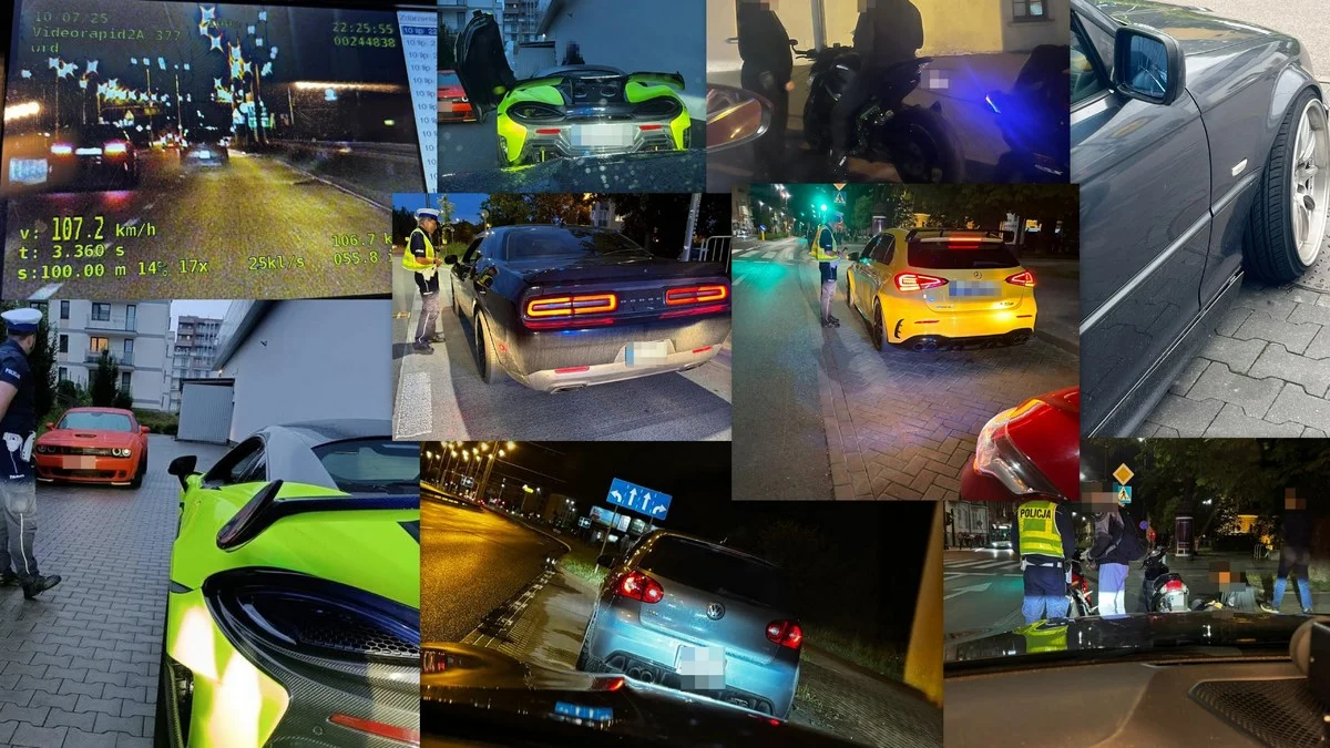 Lublin: Akcja "Drift-Stop". McLaren miał zbyt przyciemnione szyby, BMW zbite lusterko
