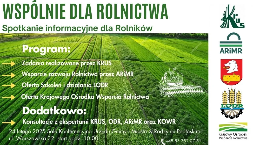 Spotkanie informacyjne dla rolników - Zdjęcie główne