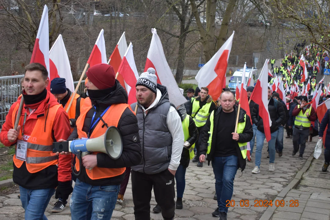 Protest rolników. Przemarsz w Lublinie